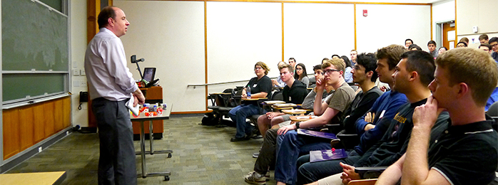 Director of Undergraduate Studies, Prof. John Alongi, presenting 2018 UG Awards